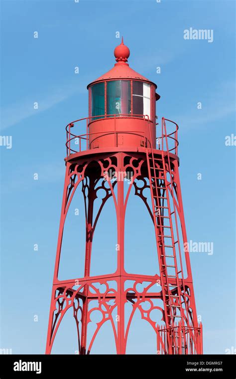 red house lighthouse with metal bridge|red lighthouse history.